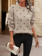Dames Strickpullover met Tupfenmuster Jully in elegant design.