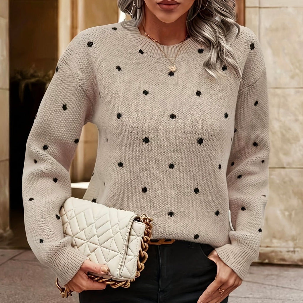 Dames Strickpullover met Tupfenmuster Jully in elegant design. 4