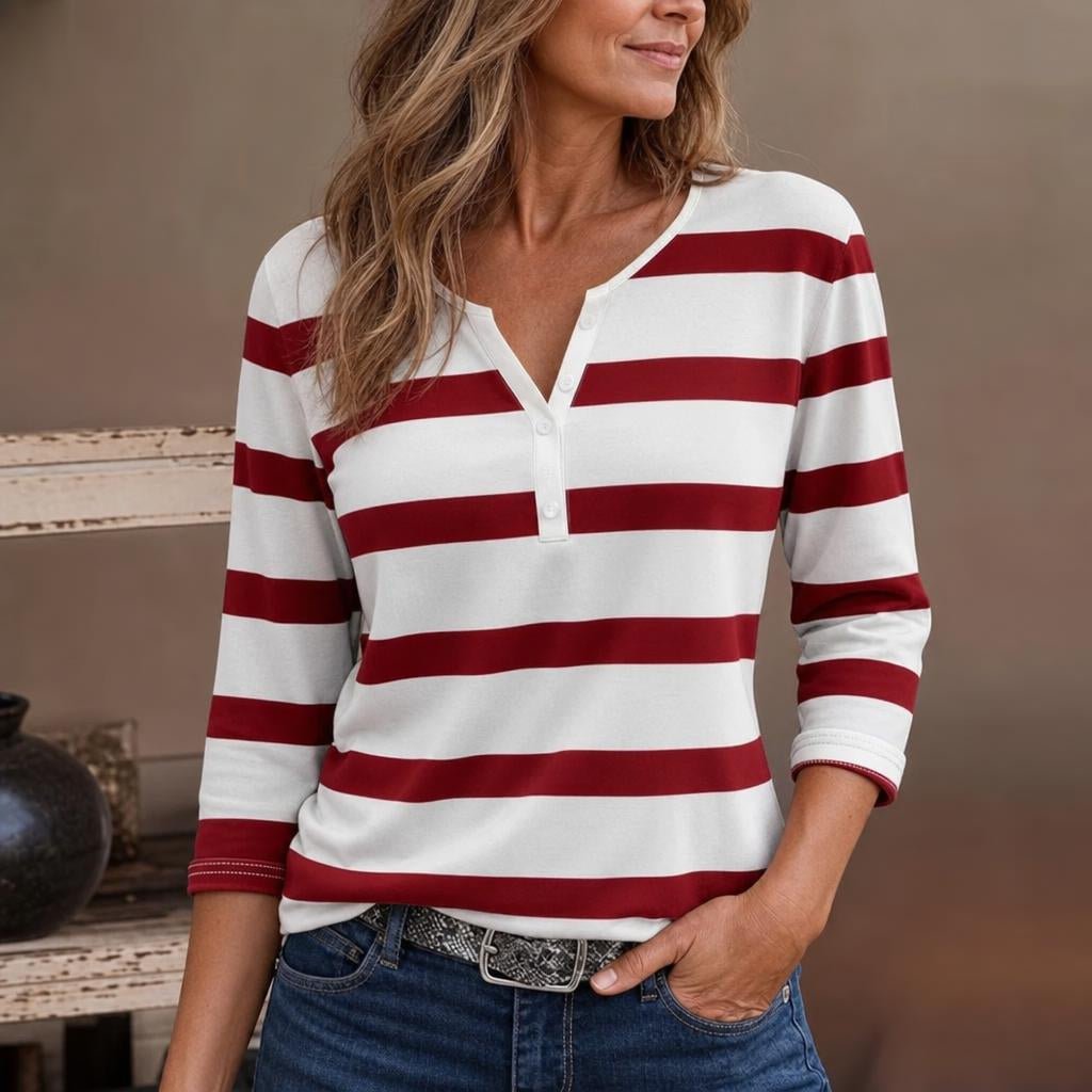 Elegante dames strickpullover met V-ausschnitt in lichtgewicht materiaal.