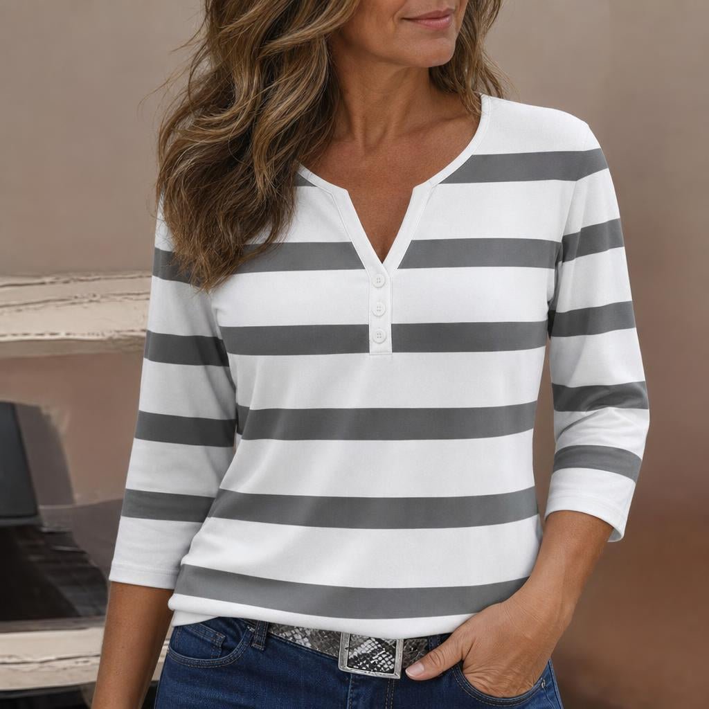 Elegante dames strickpullover met V-ausschnitt in lichtgewicht materiaal. 2