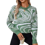 Dames Strickpullover met Wellenmuster Jully in blauw en groen 6