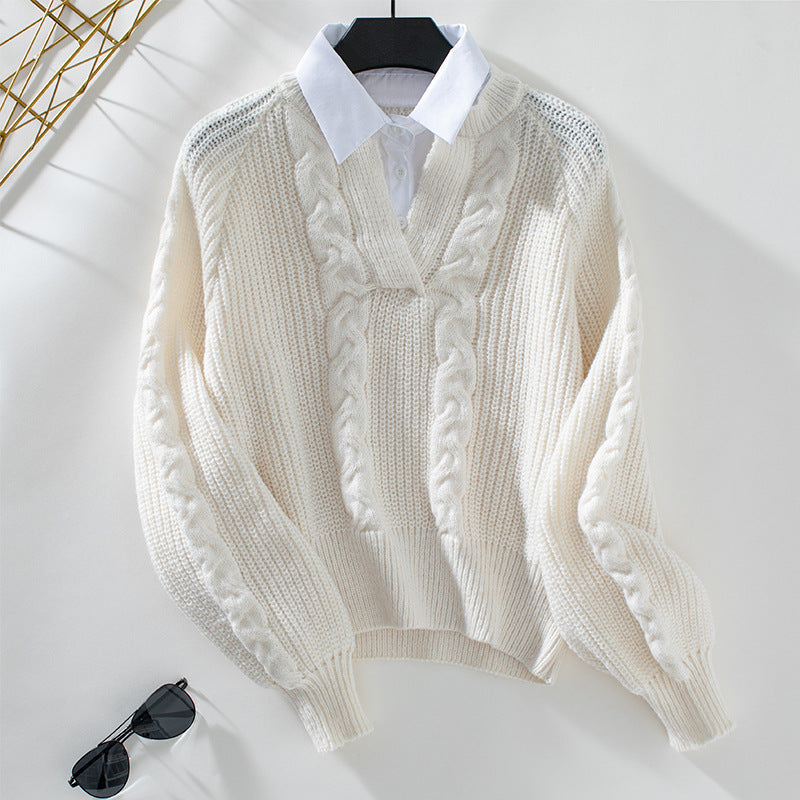 Dames strickpullover met zopfpatroon in elegant design. 2