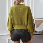 Dames strickpullover met zopfpatroon in elegant design. 3
