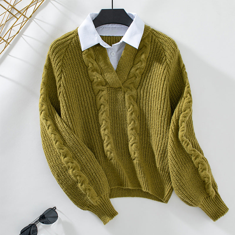 Dames strickpullover met zopfpatroon in elegant design. 6