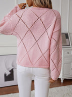 Elegante dames strickpullover met rautenmuster, perfect voor elke gelegenheid. 7