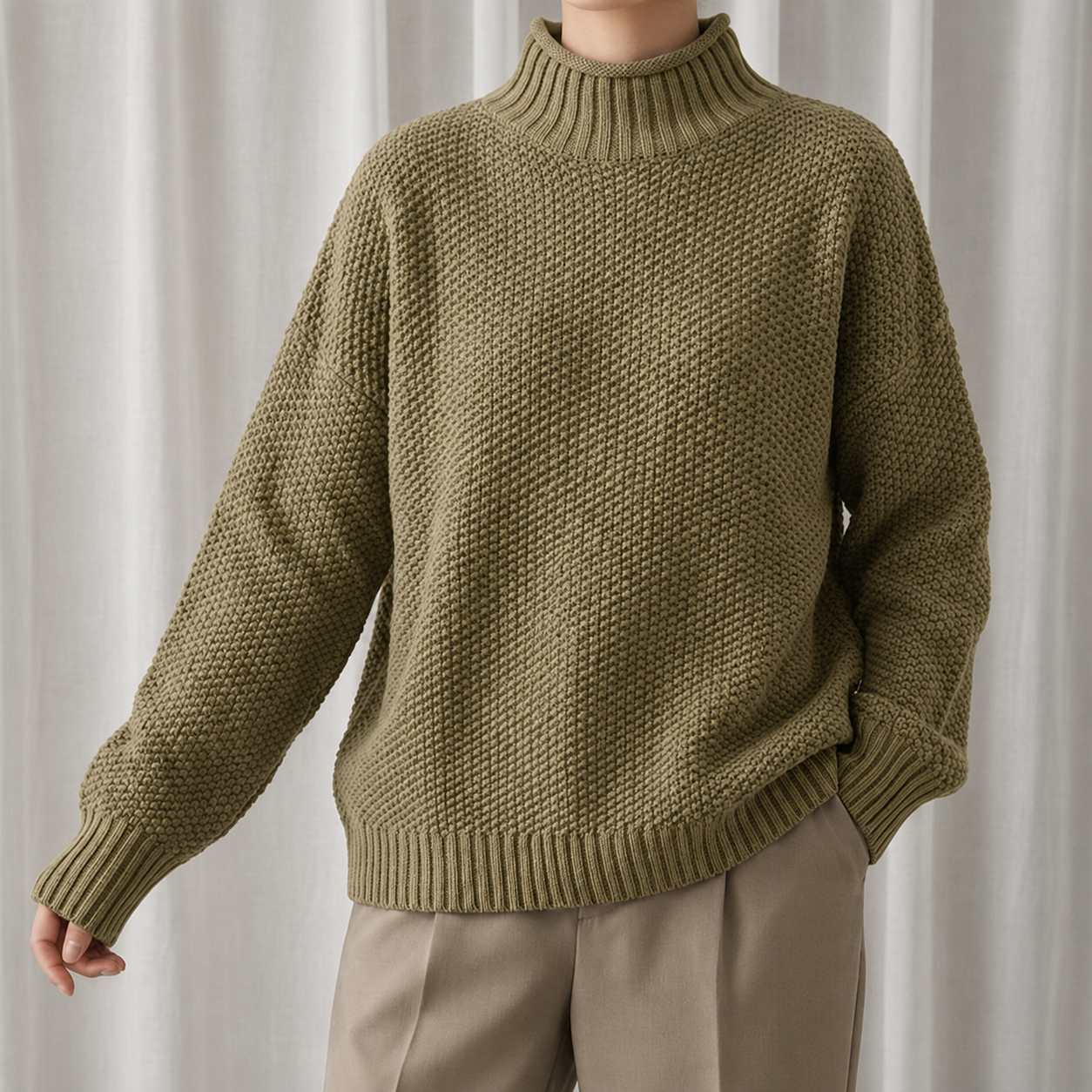 Elegante dames strickpullover met staande kraag in hoogwaardige strickmischung. 2