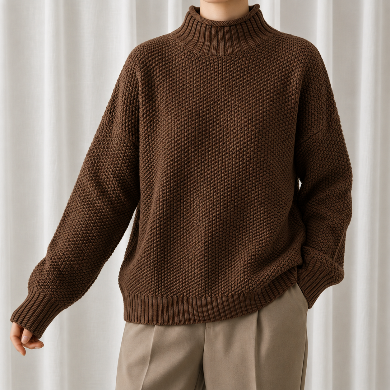 Elegante dames strickpullover met staande kraag in hoogwaardige strickmischung. 6
