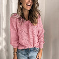 Dames Strickpullover Oversize met Zopfmuster in lichtgewicht ontwerp.