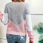 Dames strickpullover in grijs met losse pasvorm, elegante stijl. 2