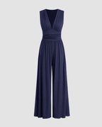 Eleanor jumpsuit met V-hals en wijde pijpen in verschillende kleuren. 18