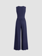 Eleanor jumpsuit met V-hals en wijde pijpen in verschillende kleuren. 19