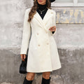 Elegante lange mouwen jas voor dames in beige.
