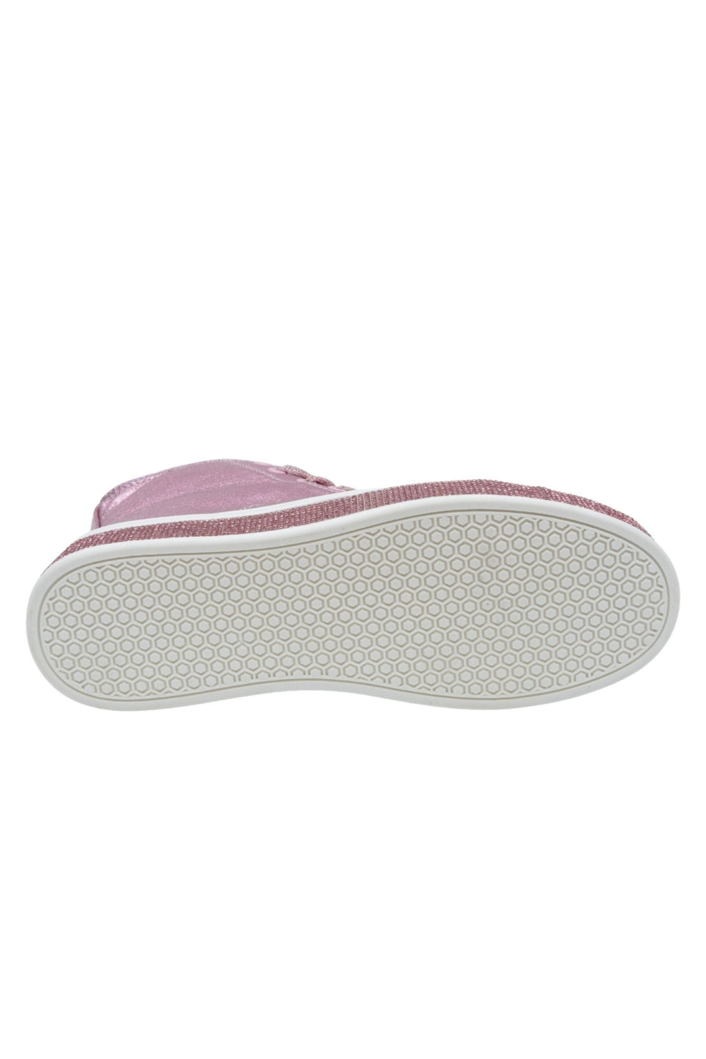 Kristallen Canvas Hoge Sneakers in Roze met glinsterende zool 10