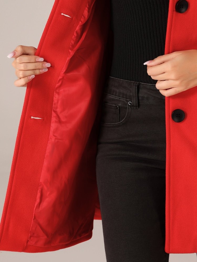 Elegante dames winterjas met een enkele knoopsluiting 12