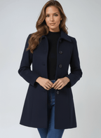 Elegante dames winterjas met een enkele knoopsluiting 6