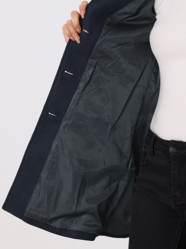 Elegante dames winterjas met een enkele knoopsluiting 9