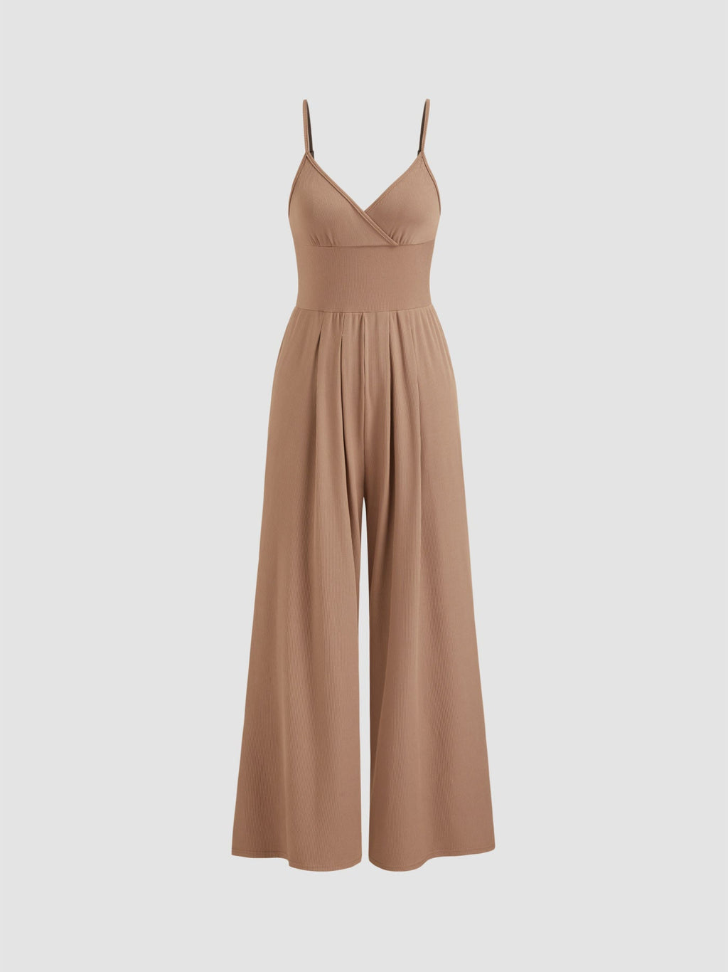 Jasmine V-hals Cami Wijde Pijpen Jumpsuit in olijfgroen, zwart en khaki. 15
