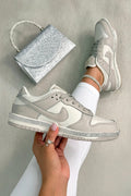 Kristallen Trim Sportieve Sneakers Slanke Editie in Beige