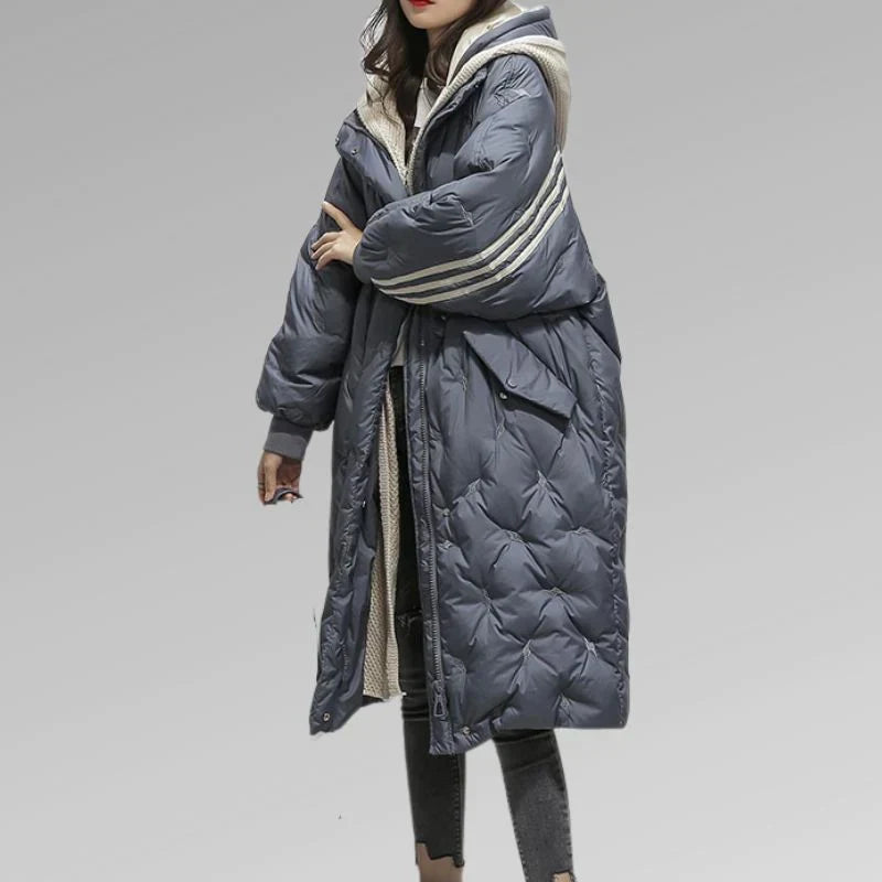 Lily lange gevoerde winterjas in elegante stijl. 11