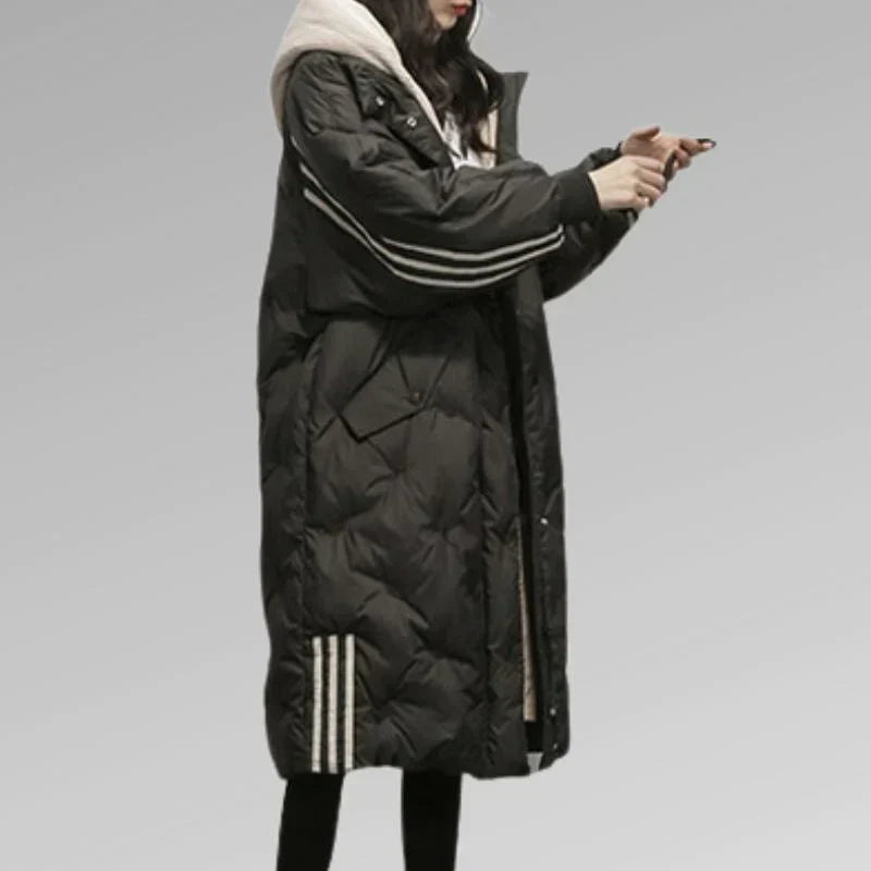 Lily lange gevoerde winterjas in elegante stijl. 6