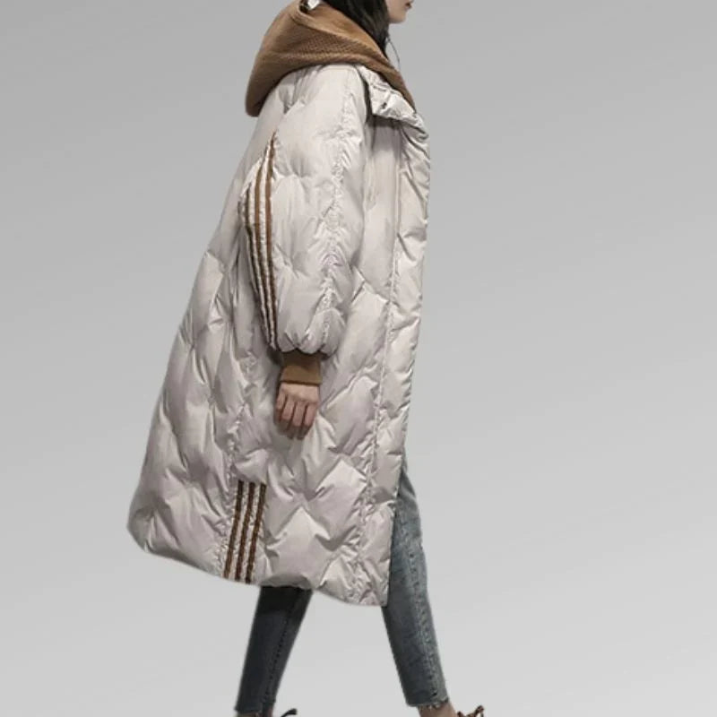 Lily lange gevoerde winterjas in elegante stijl. 8