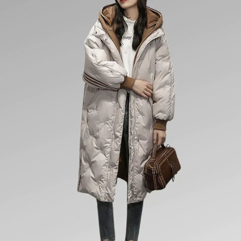 Lily lange gevoerde winterjas in elegante stijl. 9