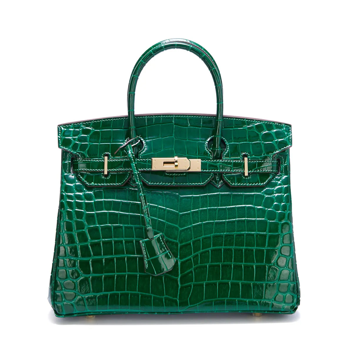 Luxe handtas met krokodillenpatroon in witte kleur 10