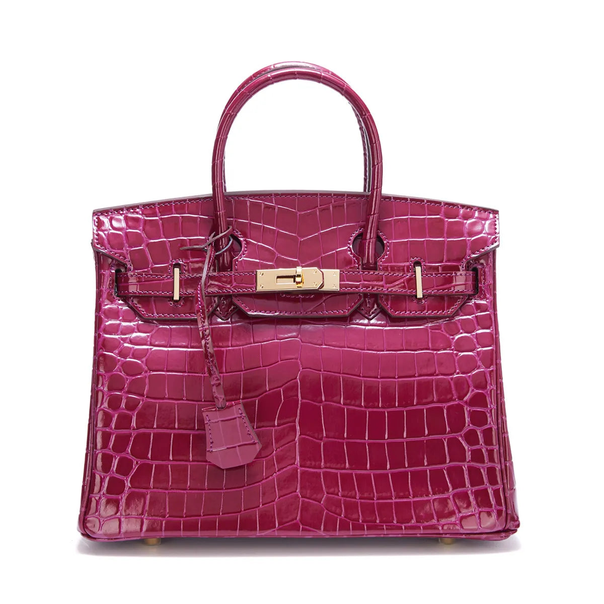 Luxe handtas met krokodillenpatroon in witte kleur 11