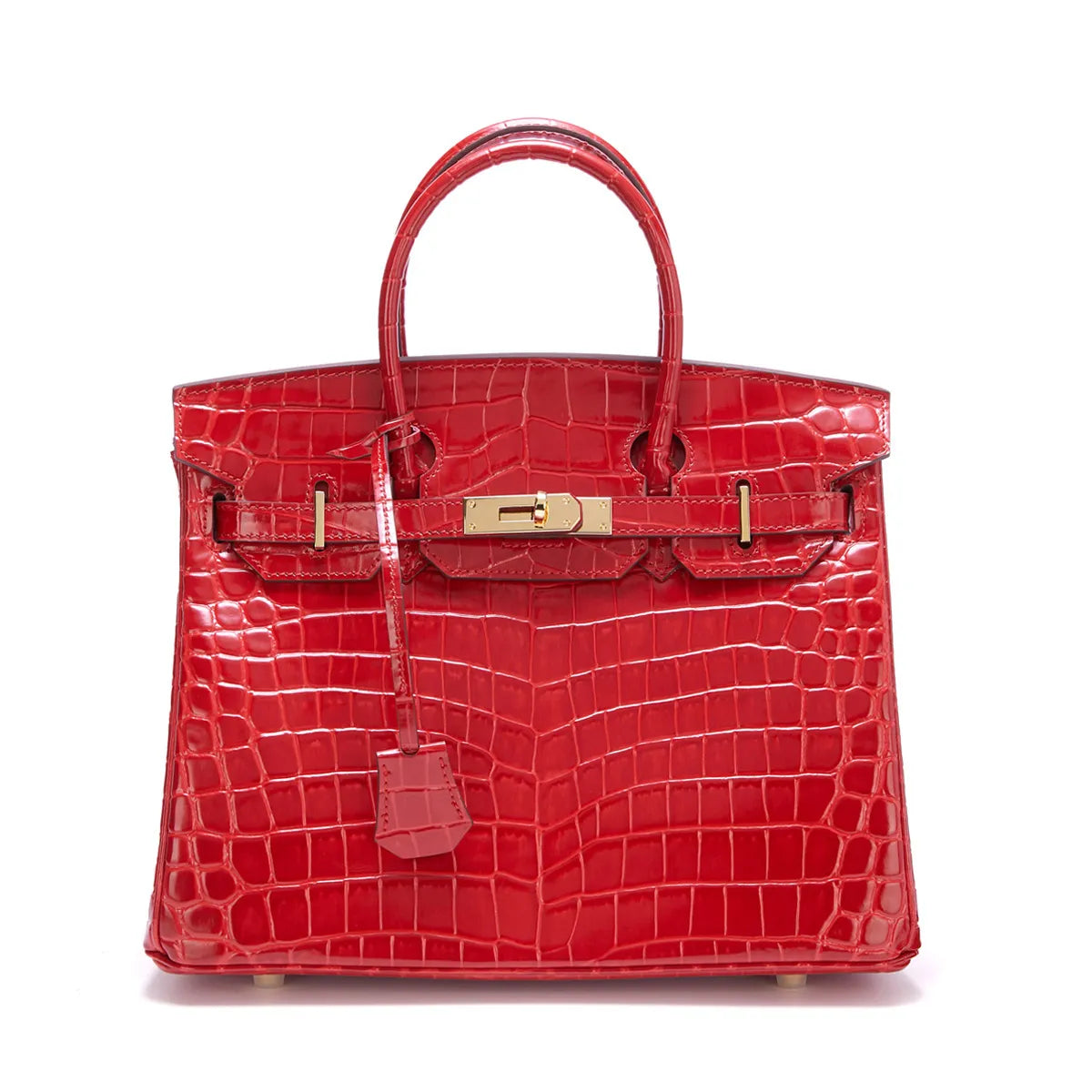 Luxe handtas met krokodillenpatroon in witte kleur 12