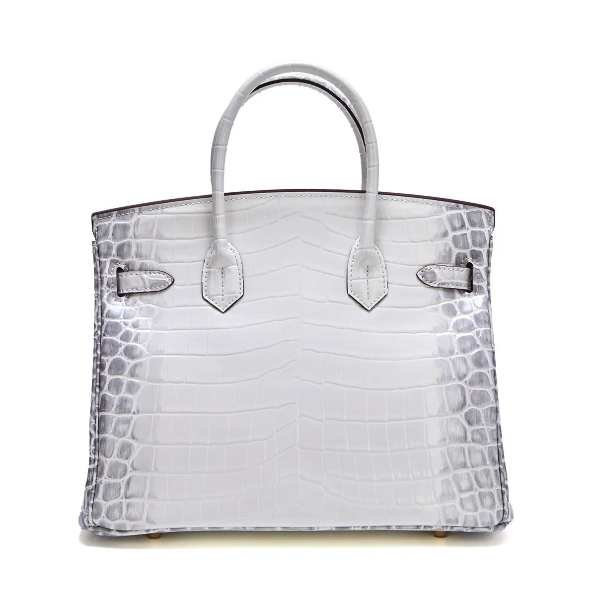 Luxe handtas met krokodillenpatroon in witte kleur 3