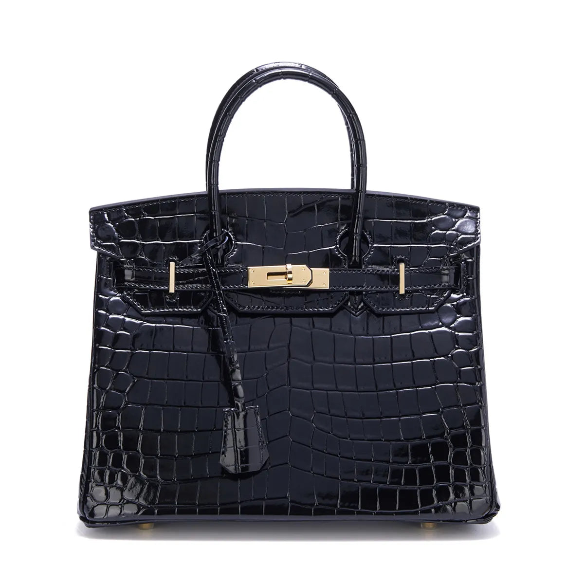Luxe handtas met krokodillenpatroon in witte kleur 6