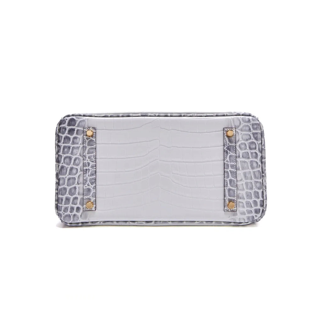 Luxe handtas met krokodillenpatroon in witte kleur 7
