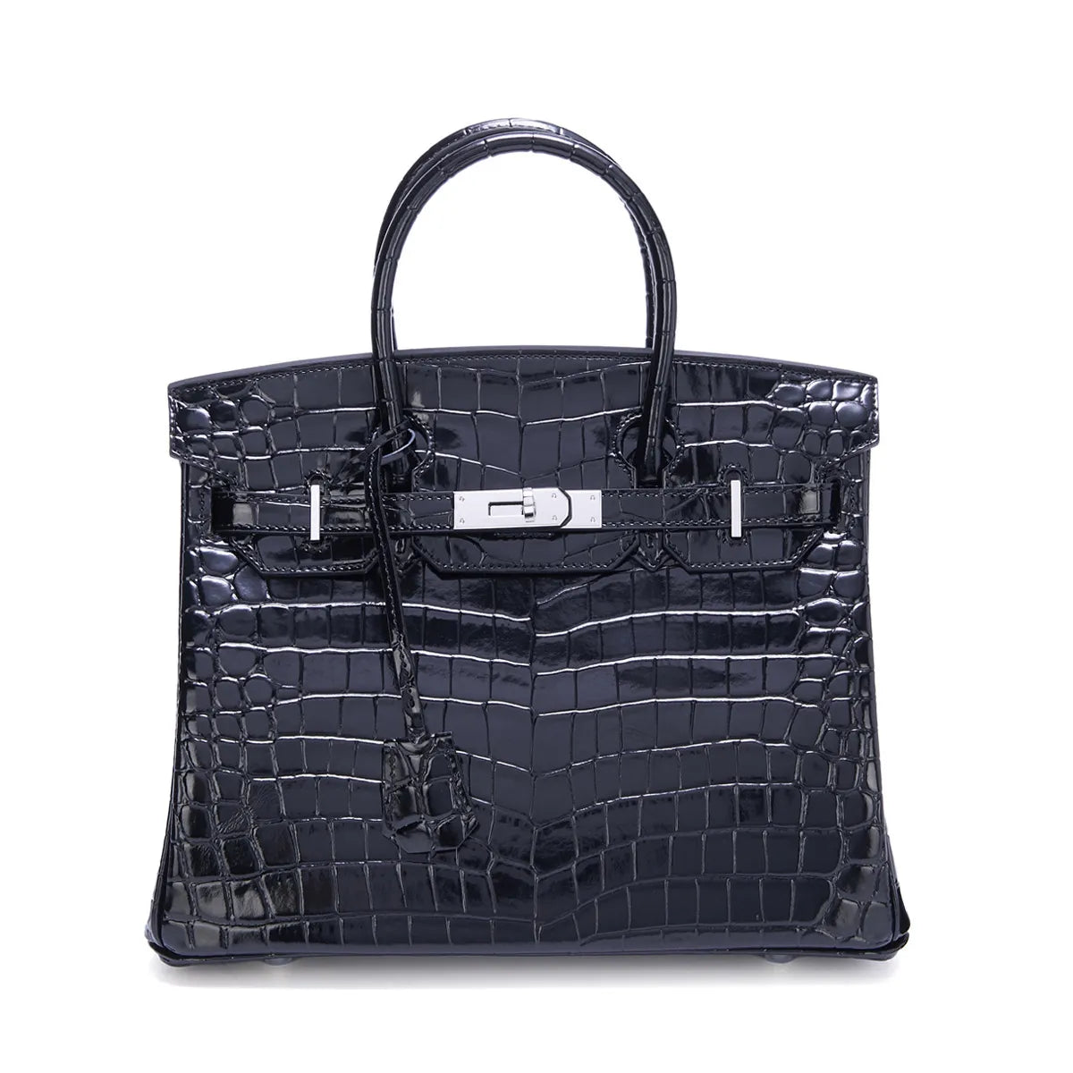 Luxe handtas met krokodillenpatroon in witte kleur 8