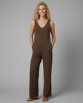 Elegante mouwloze V-hals jumpsuit voor vrouwen.