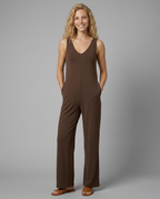 Elegante mouwloze V-hals jumpsuit voor vrouwen.