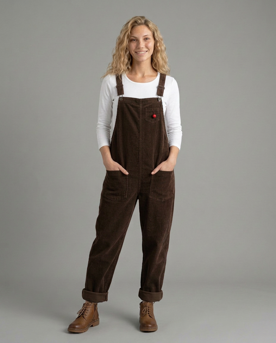 Ora corduroy jumpsuit met verstelbare bandjes in verschillende kleuren. 9