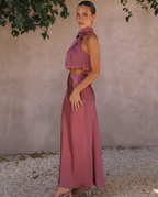 Elegante Polly twee-delige set met haltertop en maxi rok 12