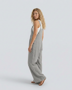 Rachel jumpsuit met wijde pijpen en verstelbare bandjes in zwart 12