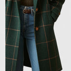 Elegante Aliah™ jas in donkergroen met tijdloze charme. 4