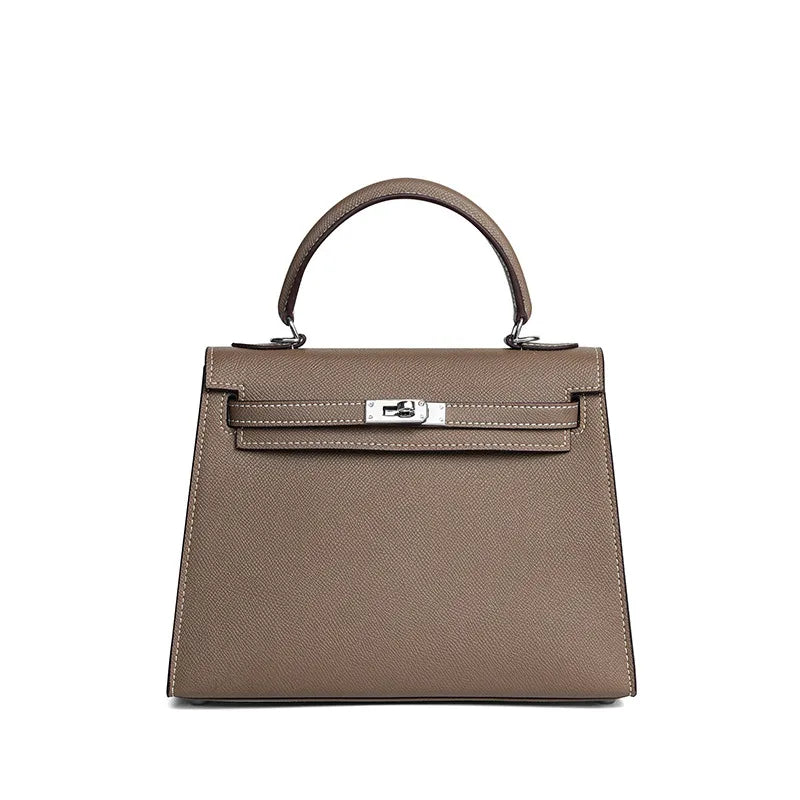 Handtas Zwart van Epsom leer, compact en stijlvol