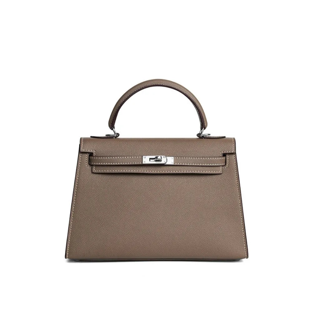 Handtas Zwart van Epsom leer, compact en stijlvol 17