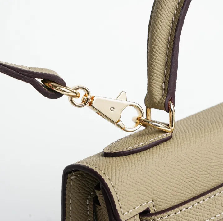 Handtas Zwart van Epsom leer, compact en stijlvol 18