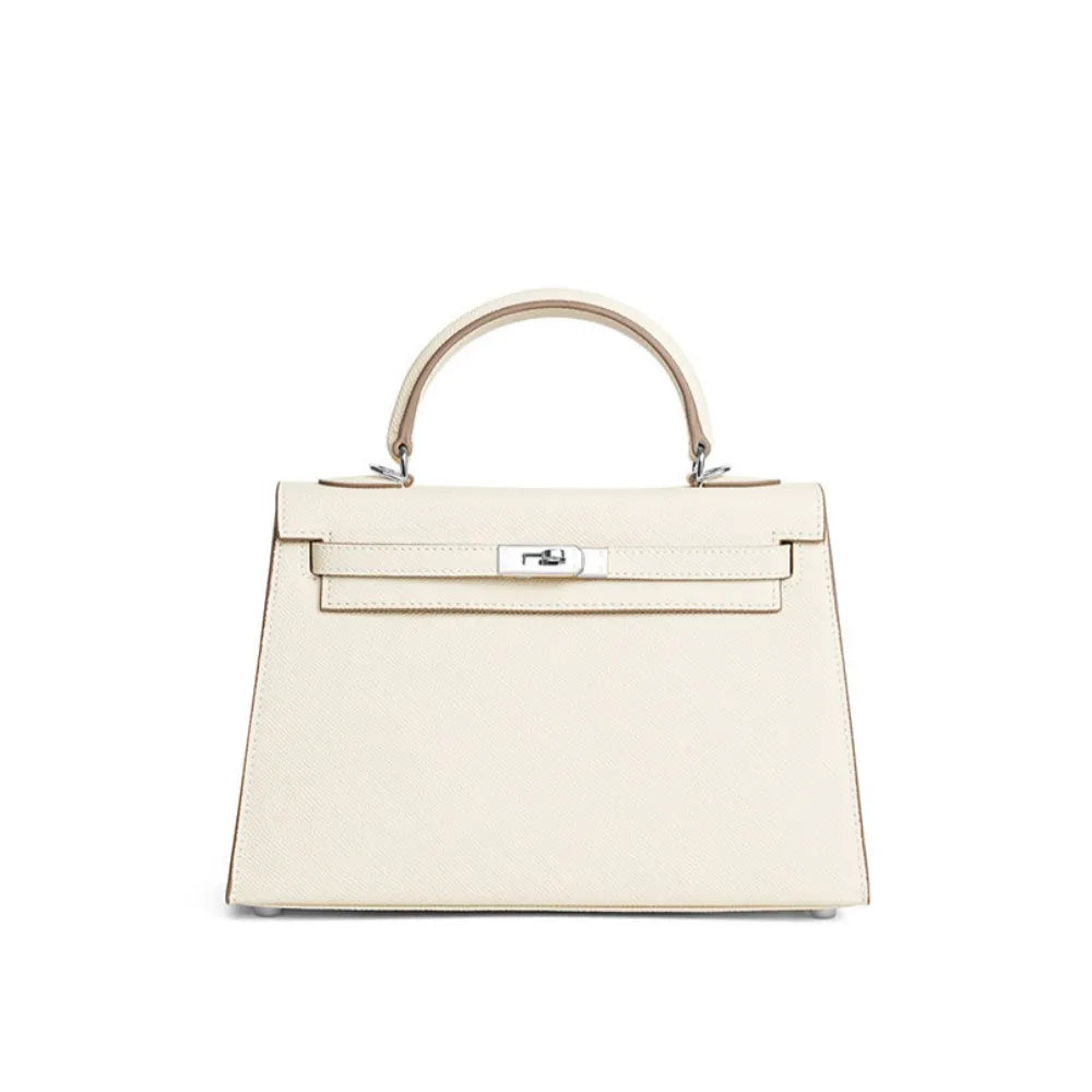 Handtas Zwart van Epsom leer, compact en stijlvol 21