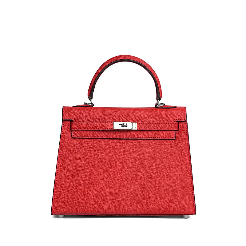 Handtas Zwart van Epsom leer, compact en stijlvol 26