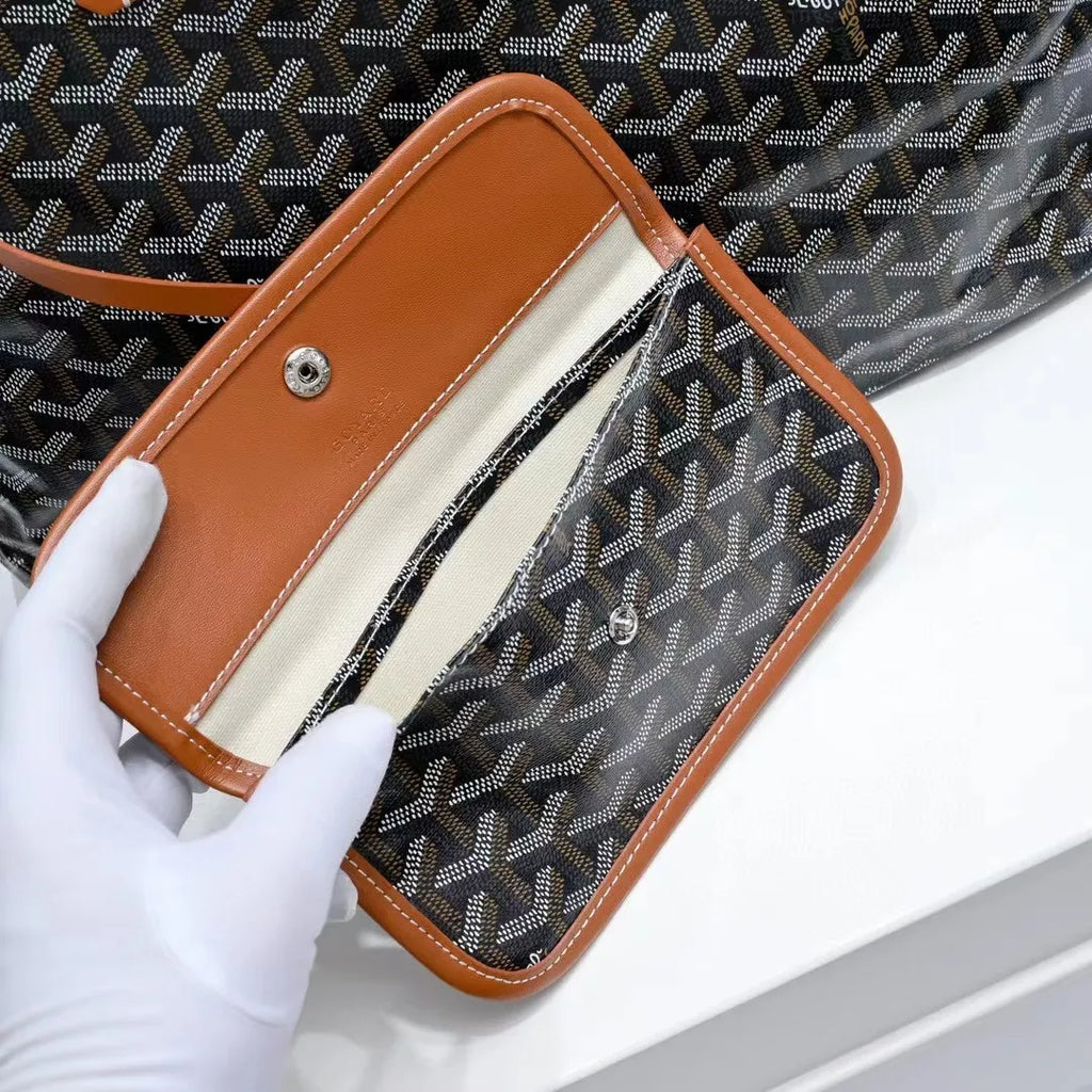 Draagtas met klassiek patroon en verwijderbare pouch 12