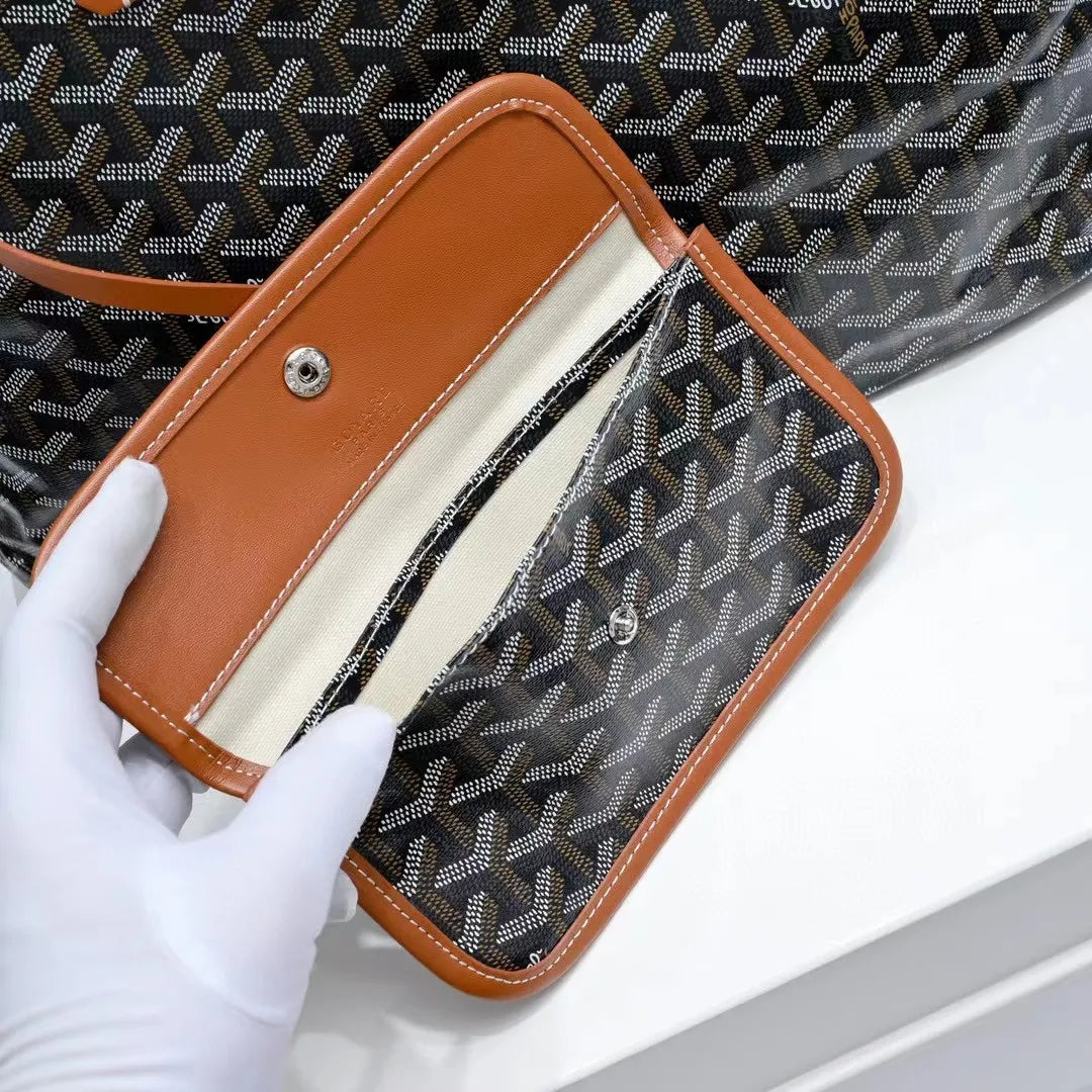 Draagtas met klassiek patroon en verwijderbare pouch 12