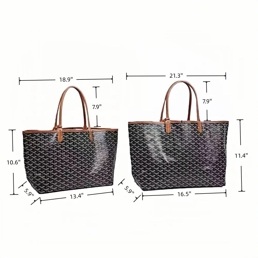 Draagtas met klassiek patroon en verwijderbare pouch 3