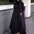 Vrouwen waterafstotende oversized regenjas met capuchon en A-lijn silhouet