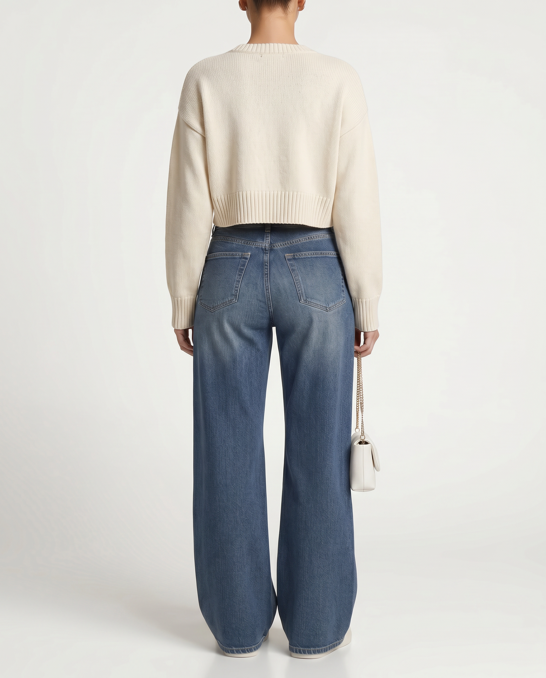 Brede jeans met fleece voering voor dames, perfect voor koelere dagen. 5
