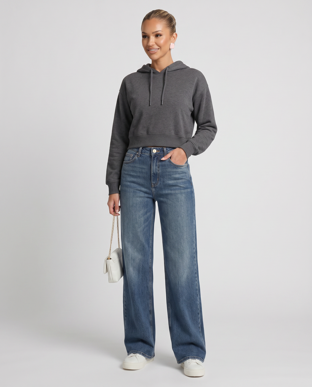 Brede jeans met fleece voering voor dames, perfect voor koelere dagen. 6